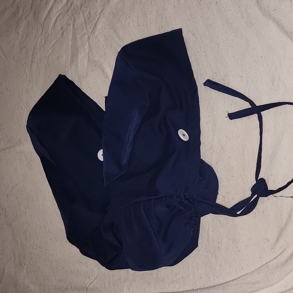 *BUNDLE* set of 2 navy blue scrub bonnets - Picture 1 of 3